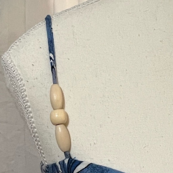 House of Harlow Dress Maxi Sz Small Spaghetti Strap Linen Blend Dress Front tie - Picture 6 of 9